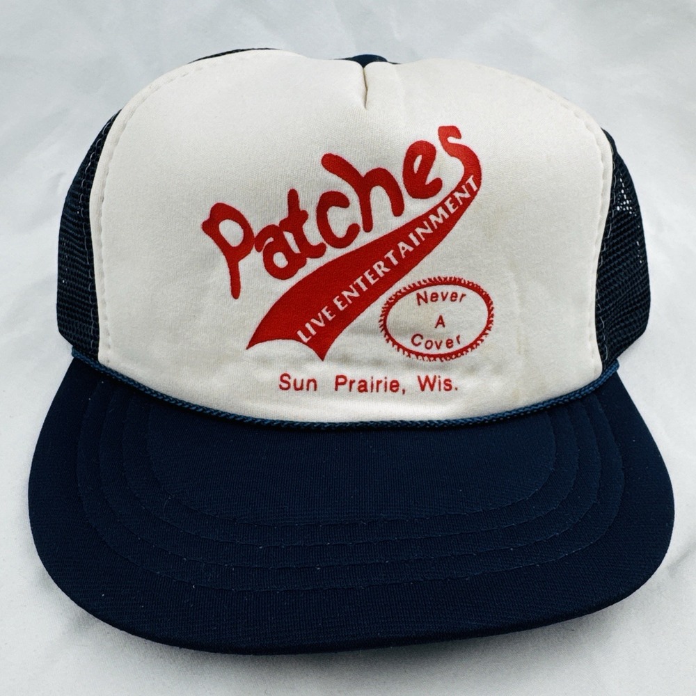 Vintage 80s Patches Bar Live Music Sun Prairie WI Youth Trucker Hat